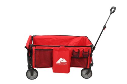 Camping Utility Wagon with Tailgate & Extension Handle