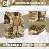 Camo Military Tactical Vest Plate Carrier Holster Molle Assault Combat Gear