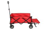 Camping Utility Wagon with Tailgate & Extension Handle