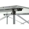 Compact 27.6" W x 27.6" L Roll-Top Aluminum Adult Camping Table, Silver