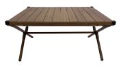 Aluminum Roll-Top Camping Table, Dark Brown