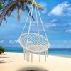 Tassel Cotton Hanging Rope Hammock Chair Swing Round Indoor Outdoor