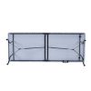 6 Ft Portable Folding Table; Fold-in-Half Plastic Card Table Dinging Table for Camping; Picnic; Kitchen or Outdoor Party Wedding Event