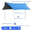 Family Portable Sun Shelter Beach Tent Canopy 10' x 10' UPF50+ Blue