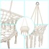 Tassel Cotton Hanging Rope Hammock Chair Swing Round Indoor Outdoor