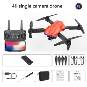 Long Battery Life Of Dual-camera Quadcopter (Option: Orange. Single 4k camera)