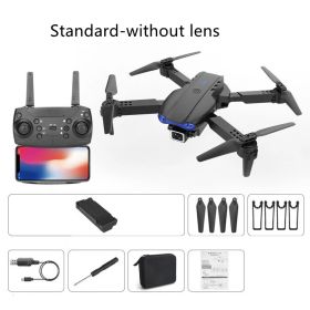 Long Battery Life Of Dual-camera Quadcopter (Option: Black. Without lens)