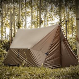 Wilderness Hut Hammock Outdoor Living Room Tent (Color: brown)