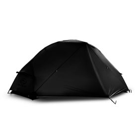 Single 15D Silicone Coated Nylon Outdoor Camping Tent (Color: Black)