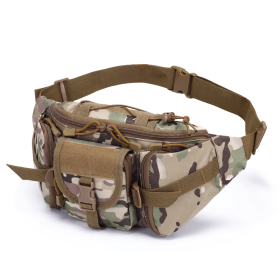 Men's Waterproof Nylon Fanny Pack With Adjustable Belt; Tactical Sport Arm Waist Bag For Outdoor Hiking Fishing Hunting Camping Travel (Color: CP camouflage, size: The belt can be adjusted)