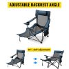 2in1 Folding Camping Reclining Chair Portable 330lbs Capacity,blue