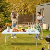 Multi-purpose outdoor folding casual picnic table