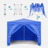 10'x10' EZ Pop Up Canopy Outdoor Portable Party Folding Tent with Removable Sidewalls + Carry Bag + 4pcs Weight Bag