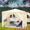 10'x10' EZ Pop Up Canopy Outdoor Portable Party Folding Tent with Removable Sidewalls + Carry Bag + 4pcs Weight Bag