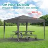 10'x10' EZ Pop Up Canopy Outdoor Portable Party Folding Tent with Removable Sidewalls + Carry Bag + 4pcs Weight Bag