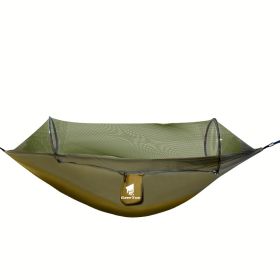 Outdoor Camping Equipment Thickened And Insect Resistant Mosquito Net Hammock (Option: Army Green-290x140)